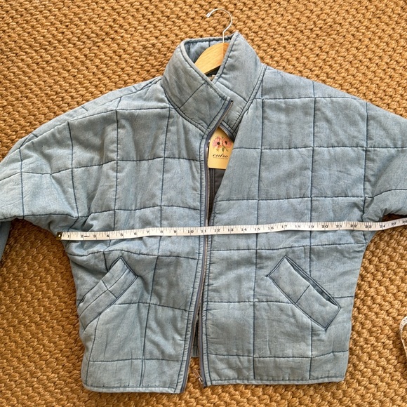 NWT Entro quilted Chambray Blue Jacket - small - Picture 4 of 5